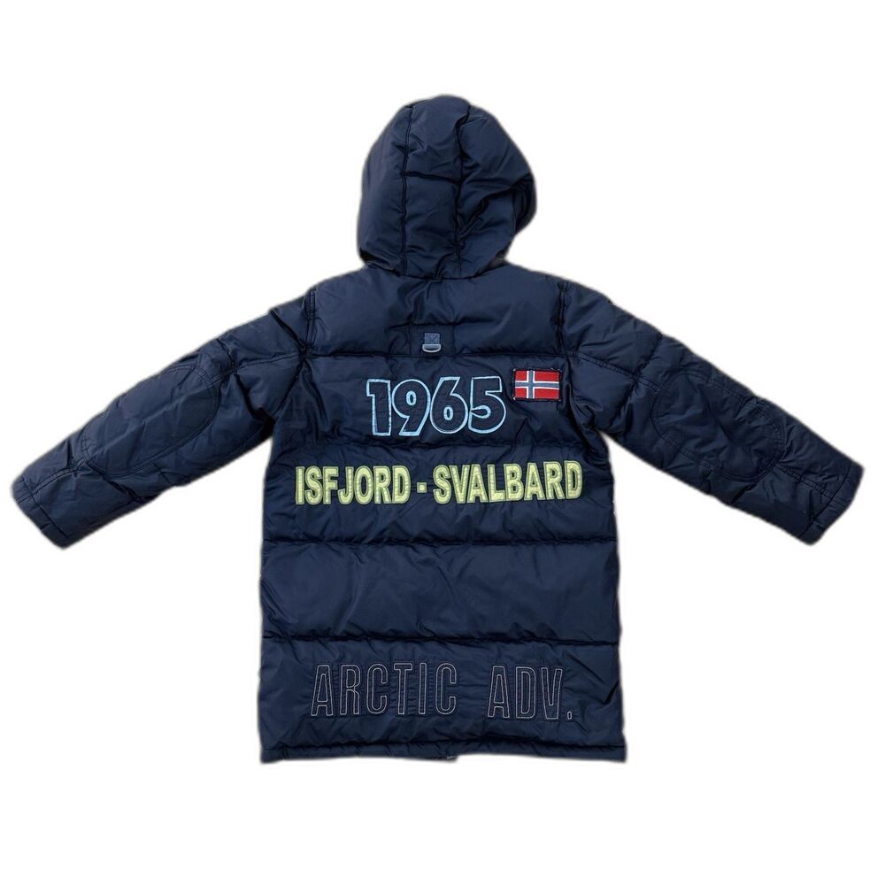 Benetton Kids Arctic Adventures Svalbard Down Puffer Coat Size 8 M 130cm Sporty